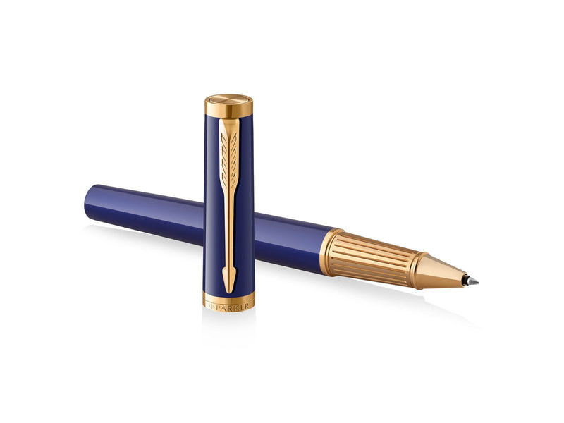 Parker Ingenuity Tintenroller | Core Kollektion | Blau, goldene Ausführung | Schwarze Tinte | Geschenkbox