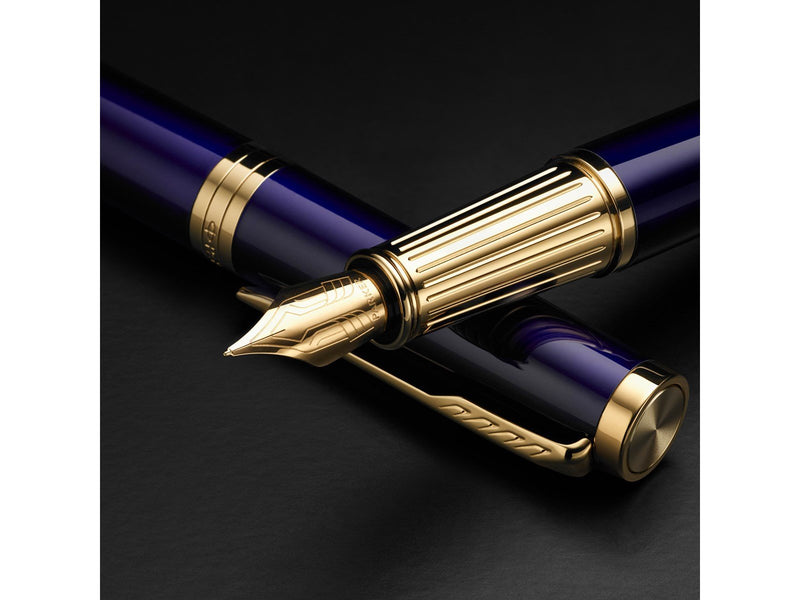 Parker Ingenuity Füller | Core Kollektion | Blau, goldene Ausführung | Schwarze Tinte | Geschenkbox