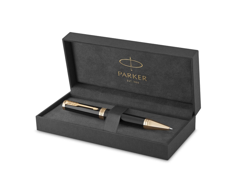 Parker Ingenuity Kugelschreiber | Core Kollektion | Schwarz, goldene Ausführung | Schwarze Tinte | Geschenkbox