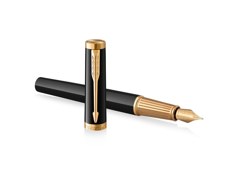 Parker Ingenuity Füller | Core Kollektion | Schwarz, goldene Ausführung | Schwarze Tinte | Geschenkbox