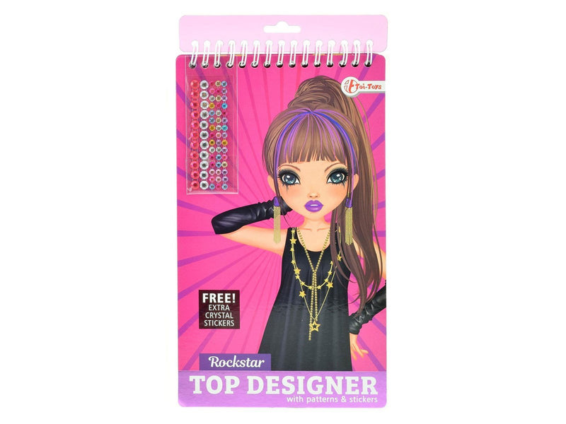 Toi-Toys Sketchbook Rock Star with Stickers Diamonds and Templates