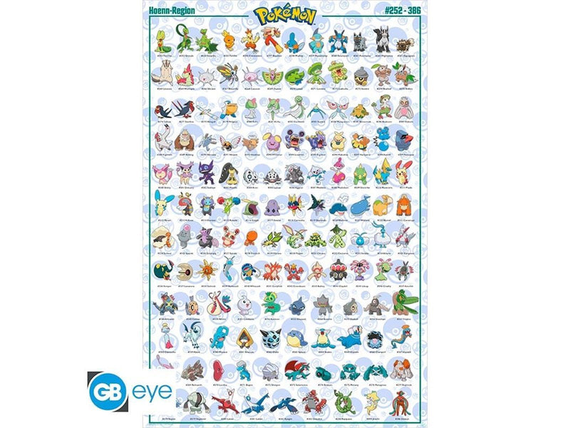 ABYstyle - POKEMON Poster Hoenn Pokemon English (91.5 x 61cm) - Plakat