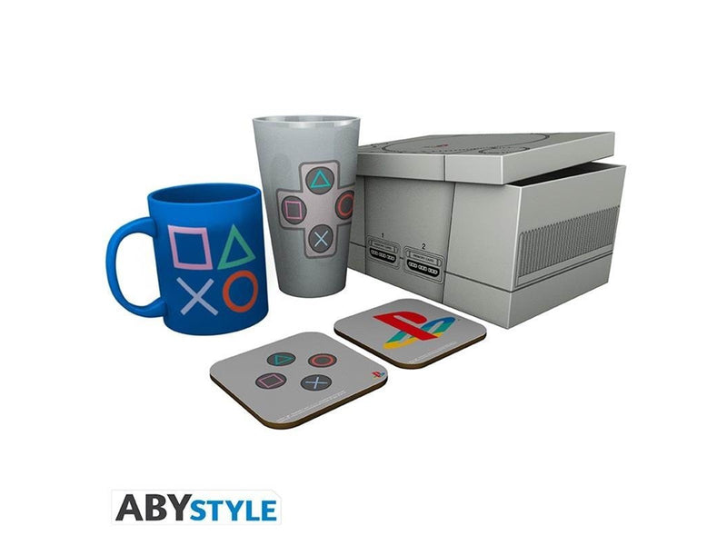 ABYstyle - PLAYSTATION Gift Set Glass + Mug + 2 Coasters Classic 2019 - Geschenkset