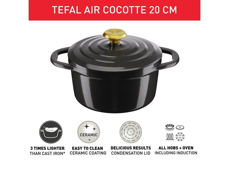 Tefal Air Stewpot 20 cm / 3.1 l. Grey