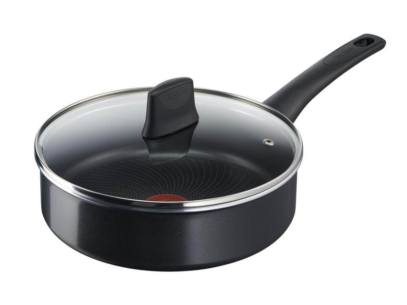 Tefal Family cook Sautepan w. lid 24 cm Black