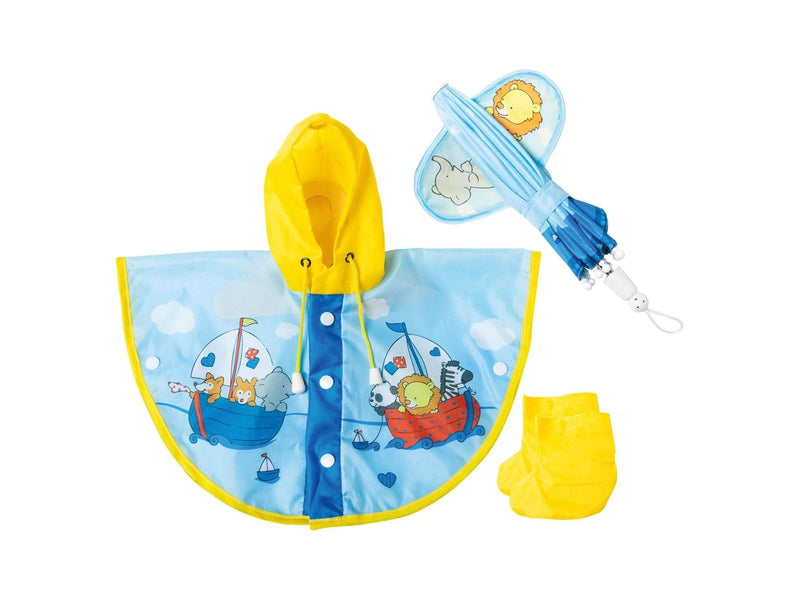Heless Doll Rain Cape with Umbrella and Boots 35-45 cm
