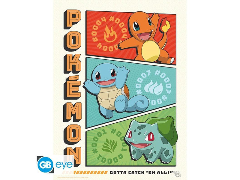 ABYstyle - POKEMON Portfolio 9 Posters Starters (21x29.7cm) - Plakat
