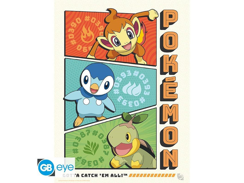 ABYstyle - POKEMON Portfolio 9 Posters Starters (21x29.7cm) - Plakat