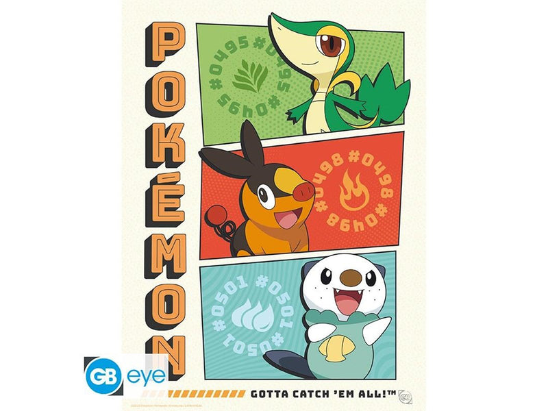 ABYstyle - POKEMON Portfolio 9 Posters Starters (21x29.7cm) - Plakat