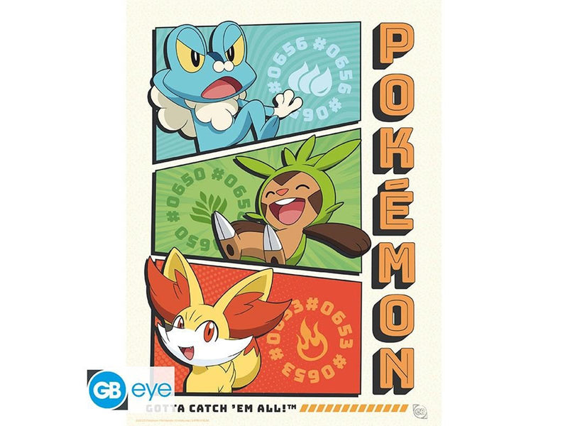 ABYstyle - POKEMON Portfolio 9 Posters Starters (21x29.7cm) - Plakat
