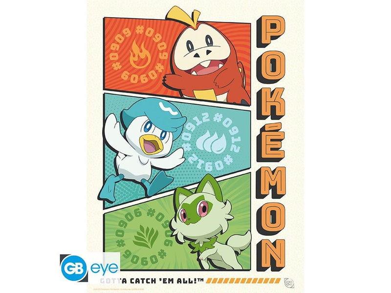 ABYstyle - POKEMON Portfolio 9 Posters Starters (21x29.7cm) - Plakat
