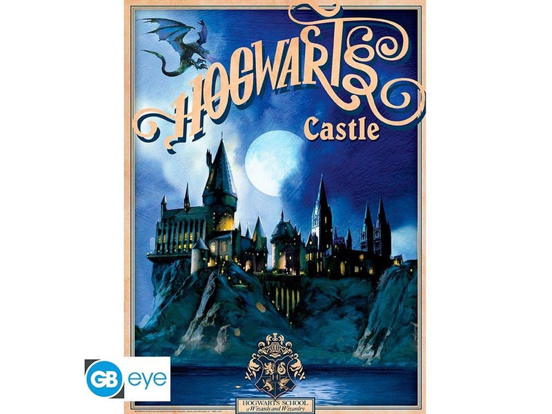 ABYstyle - HARRY POTTER Set 2 Chibi Posters Retro Hogwarts & Diagon Alley - Plakat