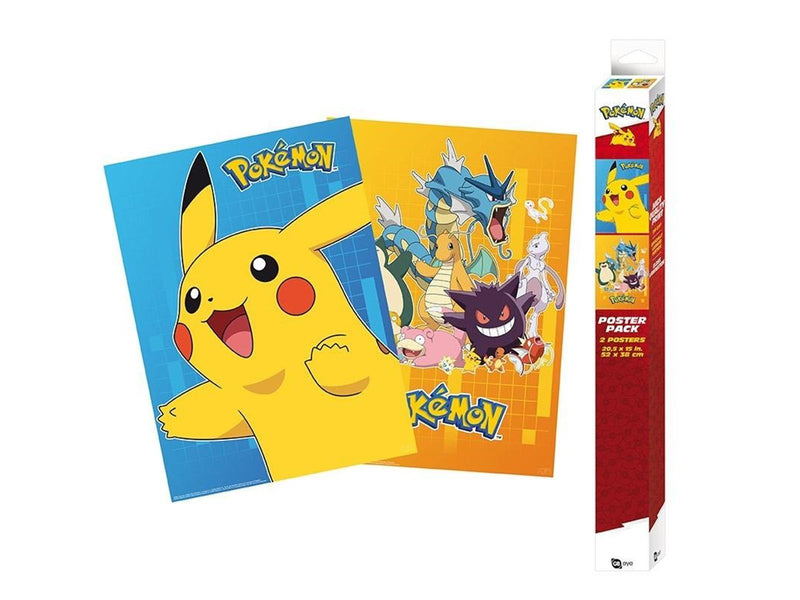ABYstyle - POKEMON Set 2 Chibi Posters Colourful Characters (52x38cm) - Plakat