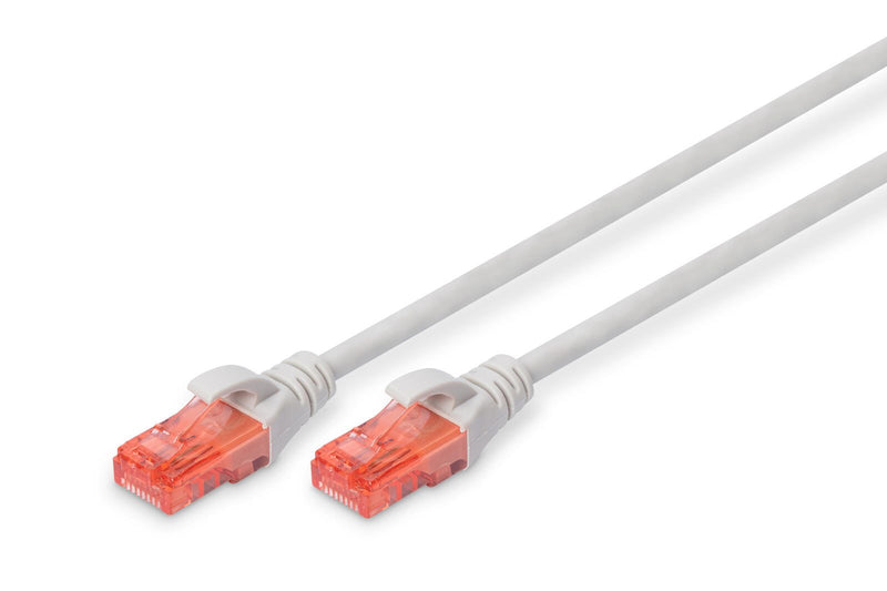 DIGITUS Patch-Kabel RJ-45 (M) zu RJ-45 (M) 5m CCA U/UTP Cat 6 grau (DK-1612-050)