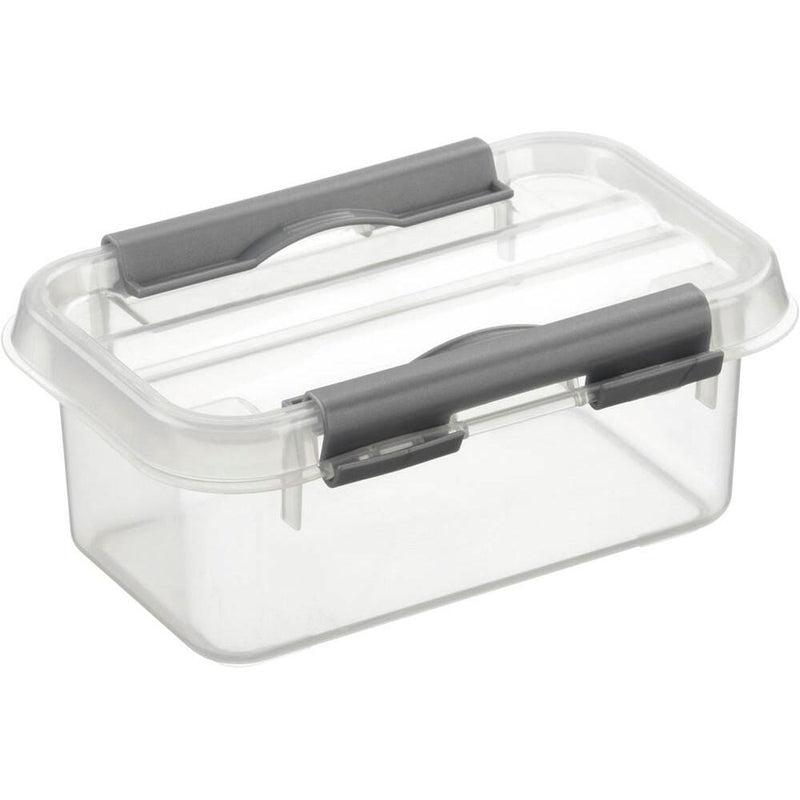 sunware Q-Line Aufbewahrungsbox 0,5l - transparent/Metall