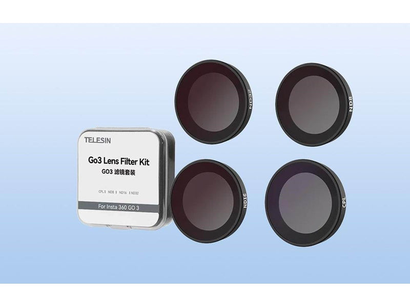 TELESIN Lens filter Set CPL/ND8/ND16/ND32 for Insta360 GO3