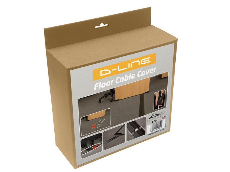D-LINE Medium Duty Floor Cable Protector Black 1.8m