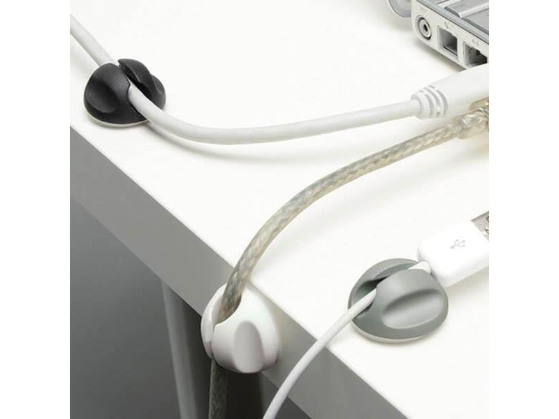 D-LINE Cable Clip Set 2x Black 2x Grey 2x White
