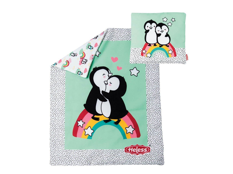 Heless Penguin Doll Blanket with Pillow