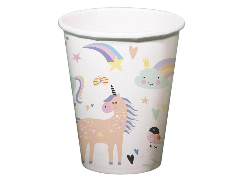 Folat BV Paper Cups Unicorns & Rainbows 250ml 6 pcs.