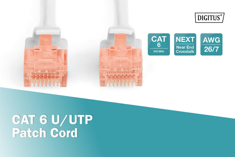 DIGITUS Patch-Kabel RJ-45 (M) zu RJ-45 (M) 0.5m CCA U/UTP Cat 6 grau (DK-1612-005)