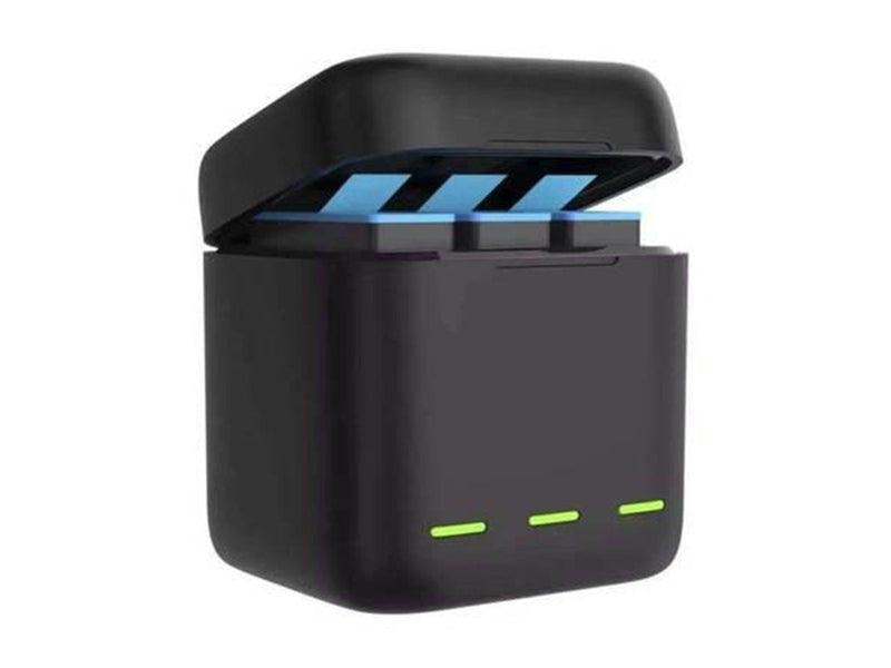 TELESIN 3-slot charger box for GoPro Hero 9 / Hero 10 / Hero 11 / Hero 12 + 2 batteries