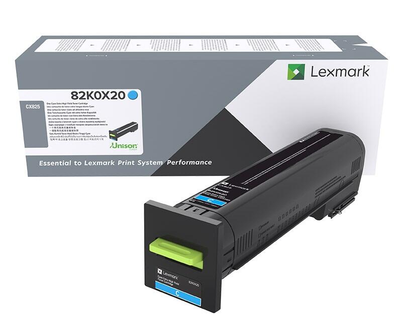 Lexmark Original Toner Standard Variante - CX825 cyan 22000 Seiten (82K0X20)
