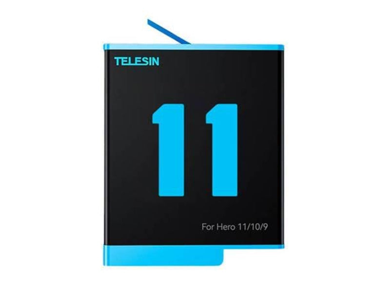 TELESIN 3-slot charger + 2 batteries for GoPro Hero 12 / Hero 11 / Hero 10 / Hero 9