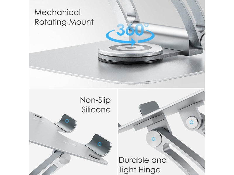 Desire2 Laptop Stand Supreme Dual Pivot Plus Silver