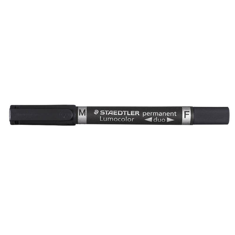 STAEDTLER Lumocolor duo Permanentmarker schwarz 0,6 - 1,5 mm - 10 Stück
