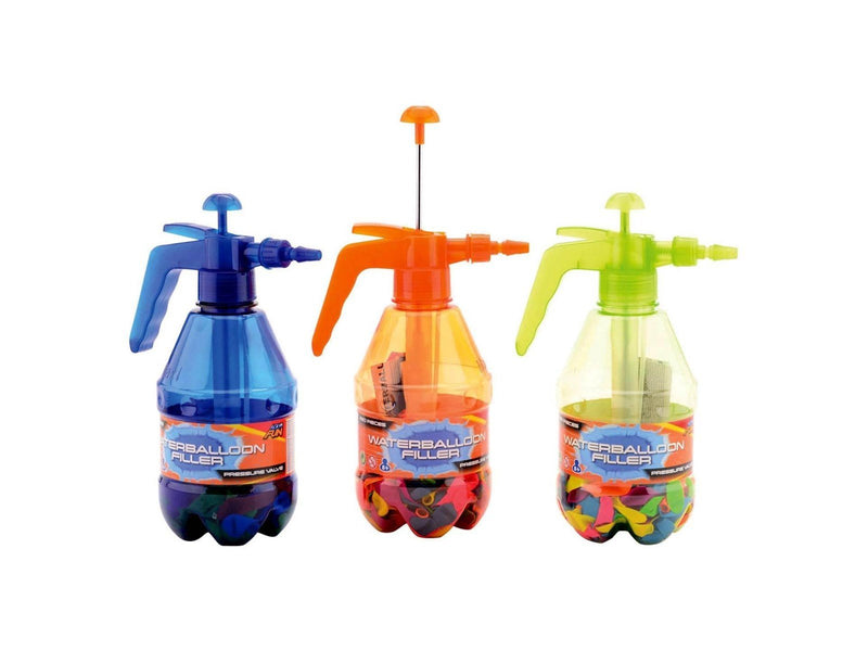 Johntoy Aqua Fun Water Balloon Filler with 250 Neon Water Balloons (Assorted)