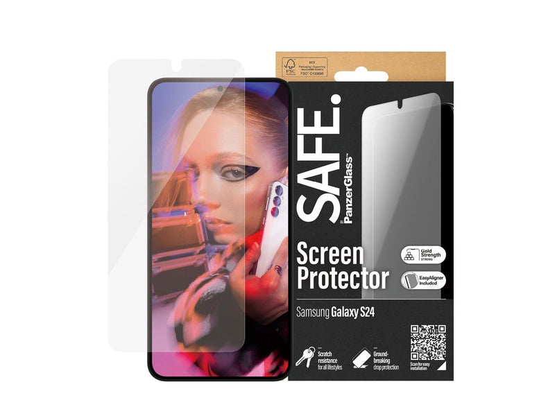 SAFE. by PanzerGlass Screen Protector Samsung Galaxy S24 | Ultra-Wide Fit w. EasyAligner