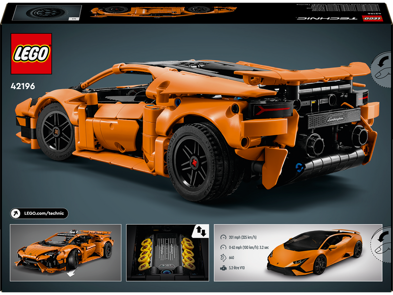 LEGO Technic 42196 Lamborghini Huracán Tecnica Orange