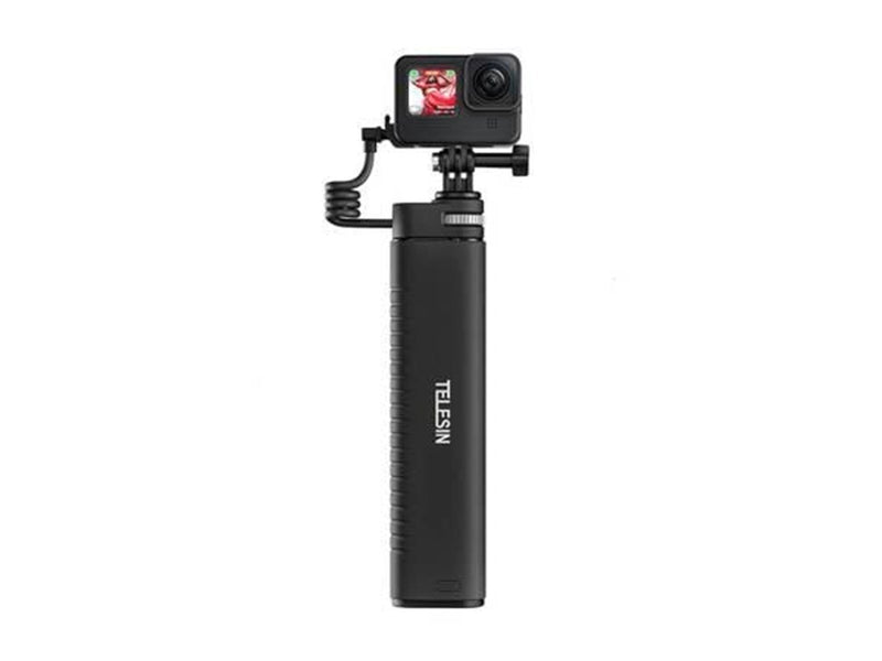 TELESIN Power grip selfie stick (With power bank) Powerbank (Akku) - schwarz - 10000 mAh