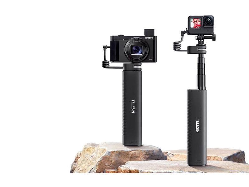 TELESIN Power grip selfie stick (With power bank) Powerbank (Akku) - schwarz - 10000 mAh