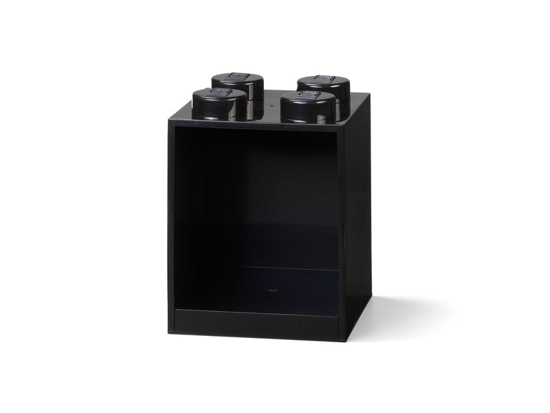LEGO BRICK SHELF 4 KNOBS - BLACK