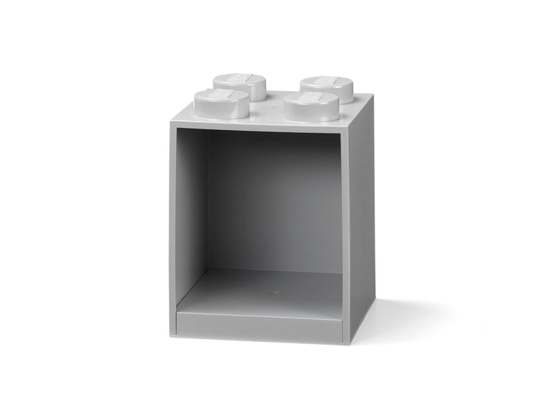 LEGO BRICK SHELF 4 KNOBS - GREY
