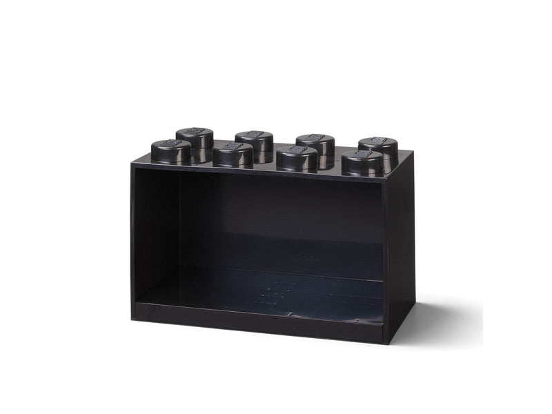 LEGO BRICK SHELF 8 KNOBS - BLACK