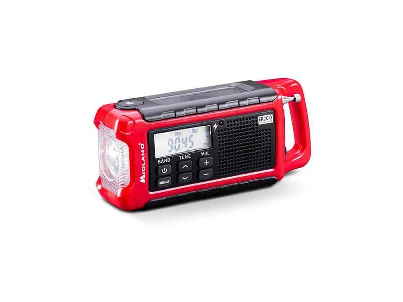 MIDLAND Emergency Radio Power Bank ER200 Red Black - AM/FM - Mono - Rot