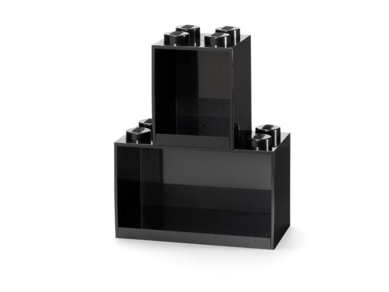 LEGO BRICK SHELF SET - BLACK