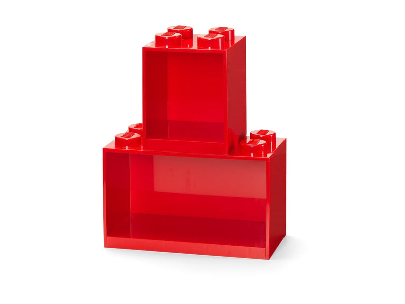 LEGO BRICK SHELF SET - RED