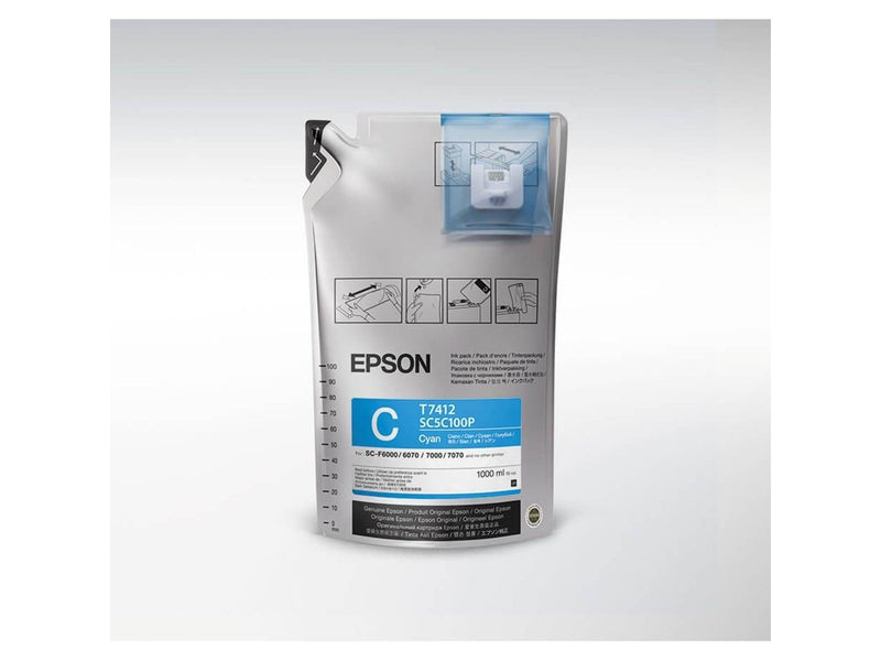 Epson Ink UltraChrome DS T741200 1L Cyan - Tintenpatrone Cyan