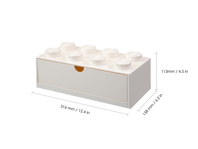 LEGO DESK DRAWER 8 - WHITE