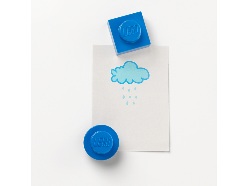 LEGO MAGNET SET ROUND AND SQUARE - BLUE