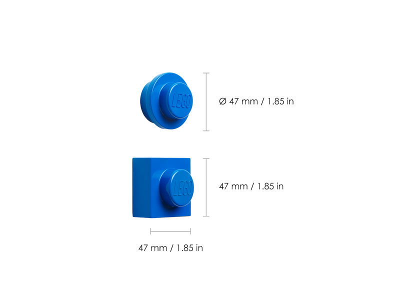 LEGO MAGNET SET ROUND AND SQUARE - BLUE