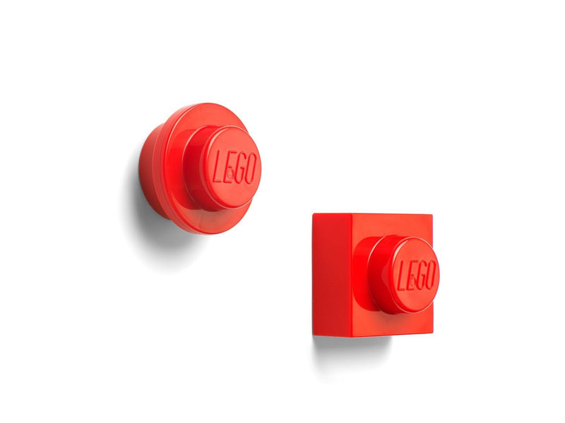 LEGO MAGNET SET ROUND AND SQUARE - RED