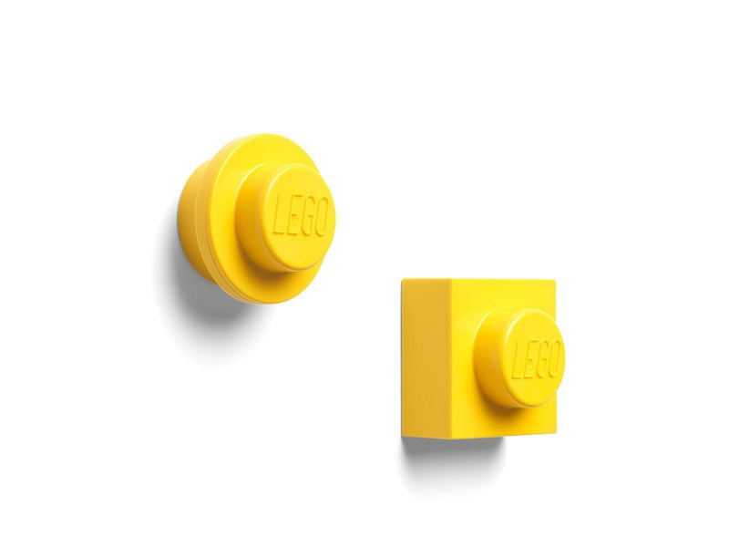 LEGO MAGNET SET ROUND AND SQUARE - YELLOW