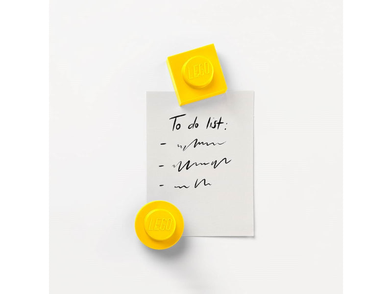 LEGO MAGNET SET ROUND AND SQUARE - YELLOW