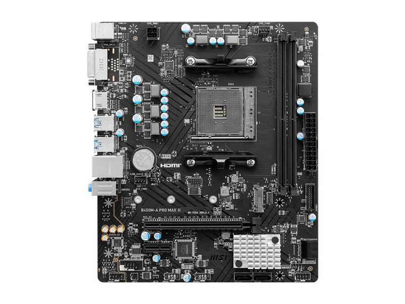 MSI B450M-A PRO MAX II Mainboard - AMD B450 - AMD AM4 socket - DDR4 RAM - Micro-ATX