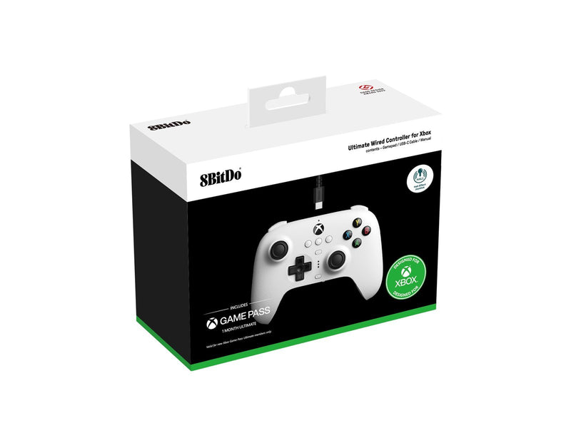 8BitDo Ultimate Wired Controller for Xbox (Hall Effect) - White - Wired Controller - Microsoft Xbox One